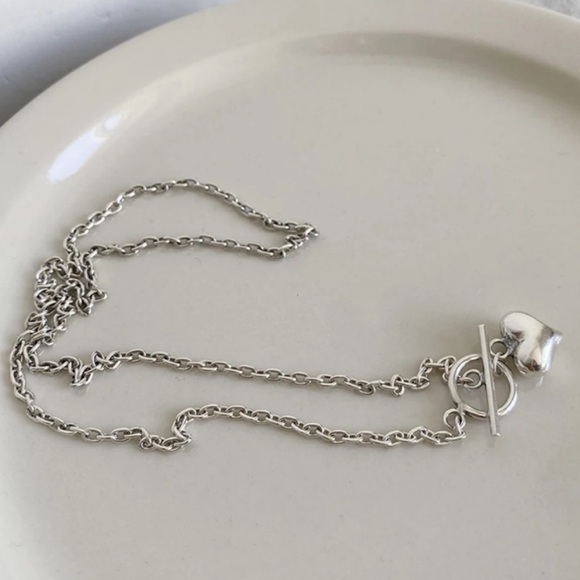 “18” 925 STERLING SILVER LOVE HEART NECKLACE, NICE NECKLACE, CUTE NECKLACE - Picture 3 of 5